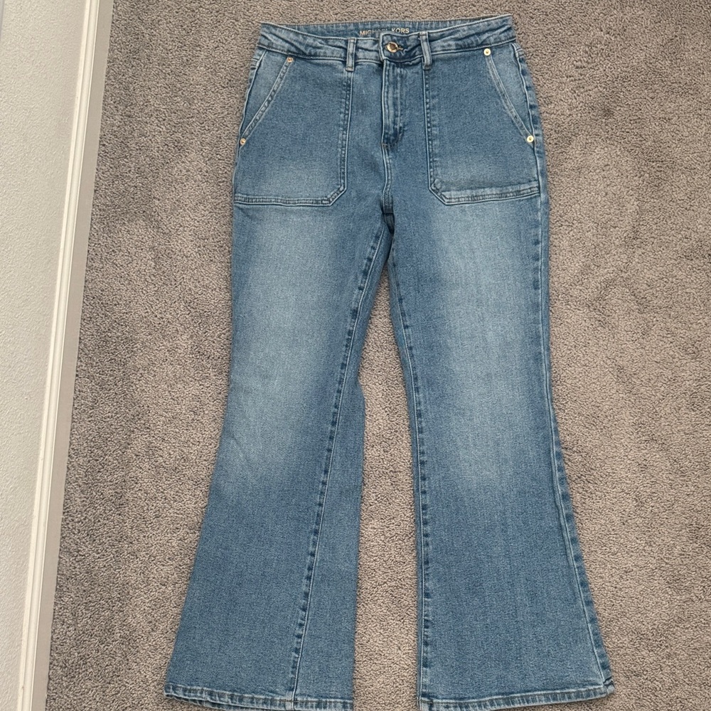 Michael Kors Women's Blue Flared Jeans